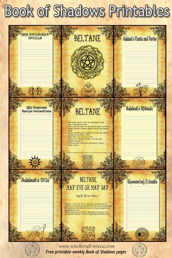Wiccan spells pdf printable